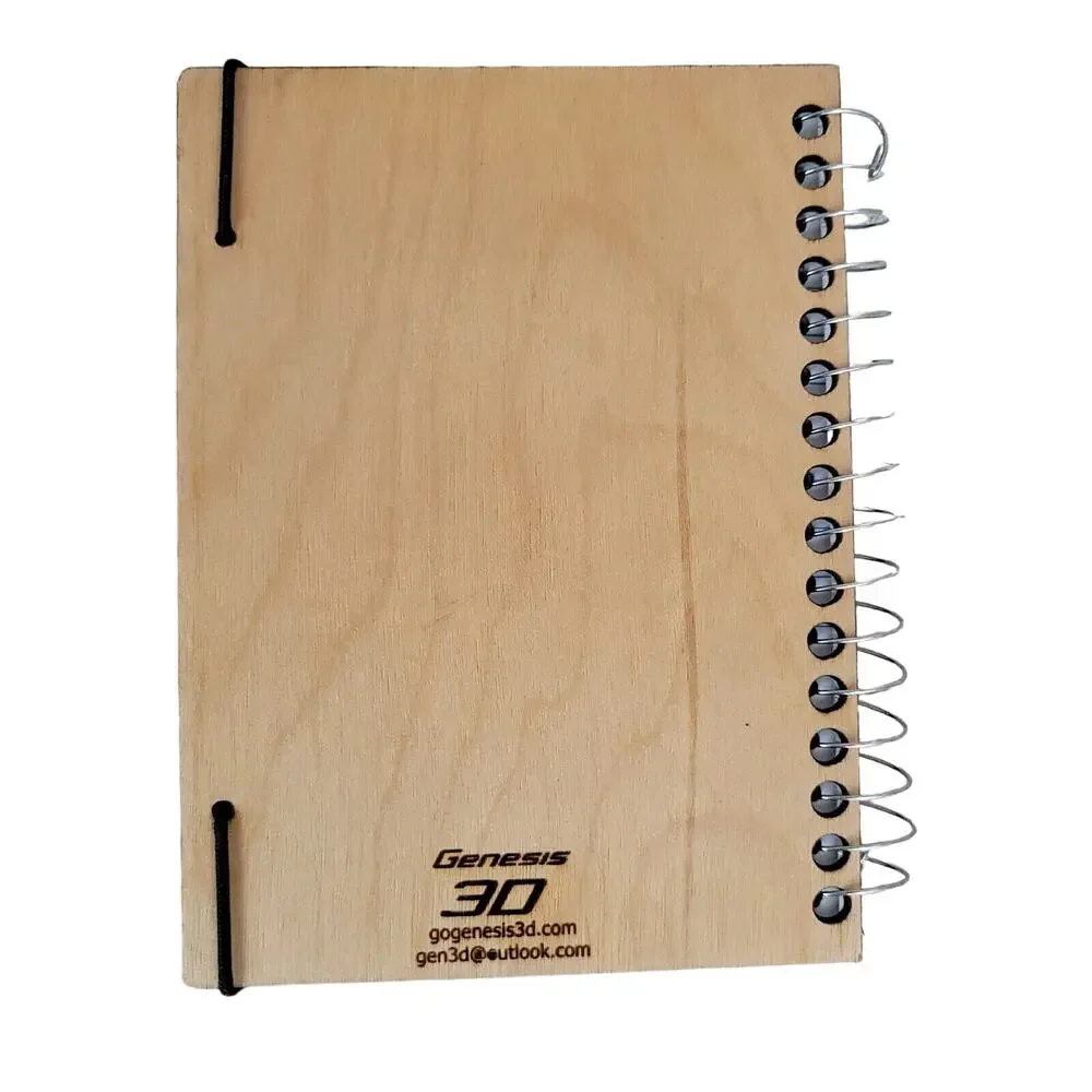Wood Journal Notebook Clipper Ship Laser Cut Dendreon Pharmaceutical Rep Promo